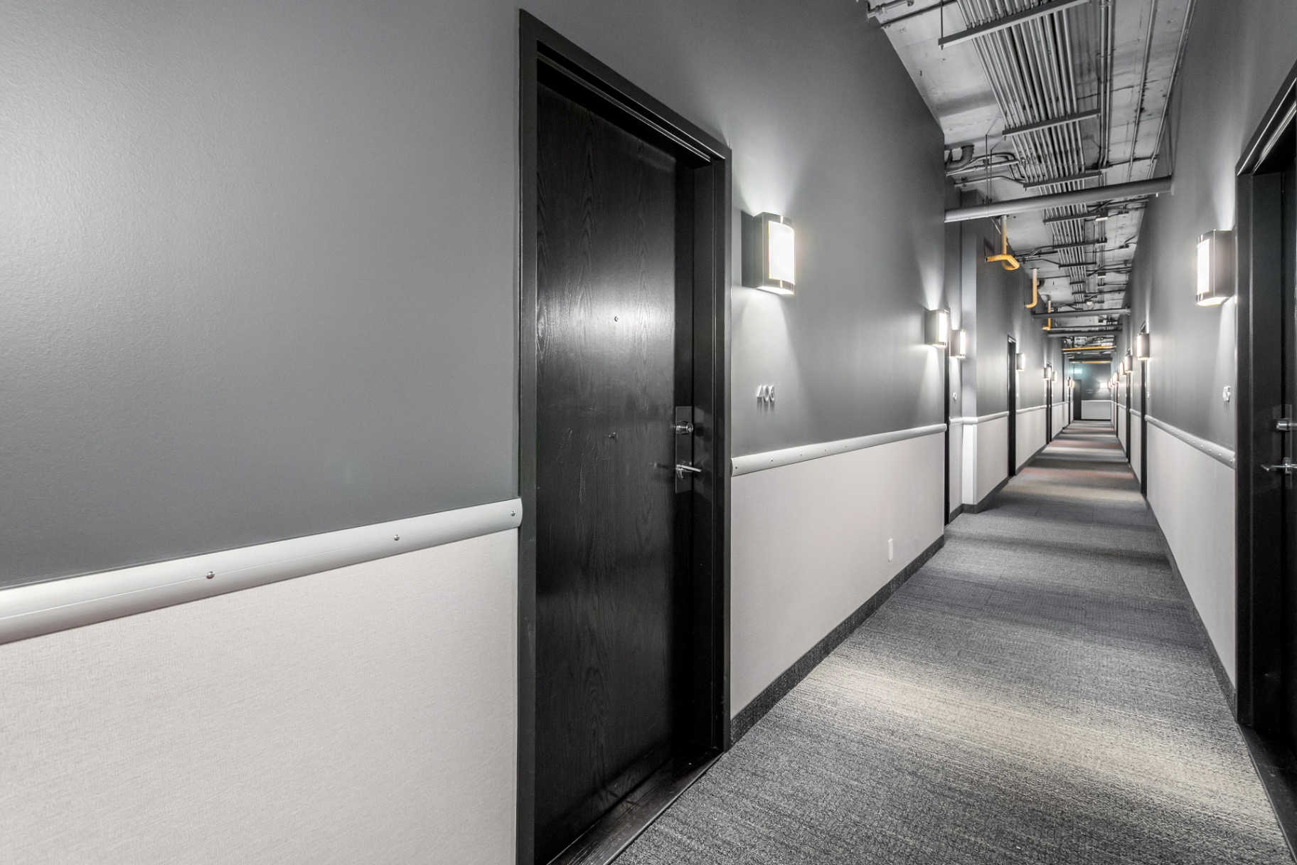Building hallway outside the suite